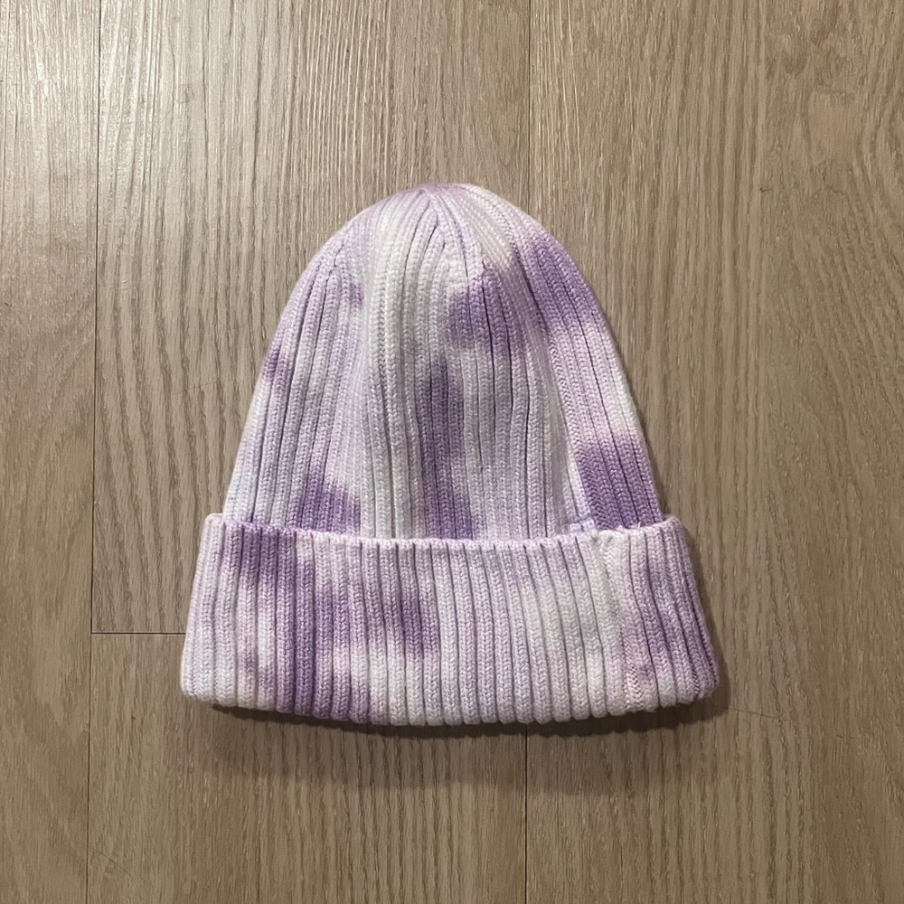 Free People Purple Tie Dye Beanie